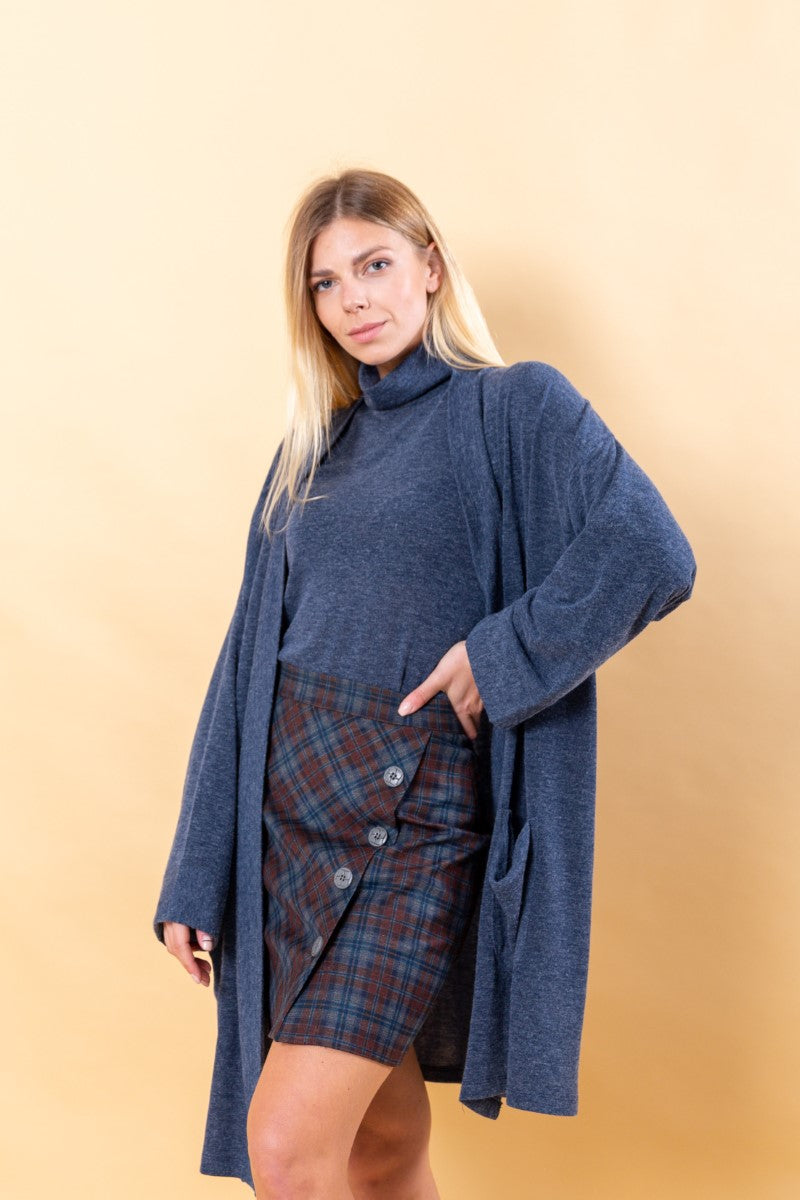 Blue Long Cardigan