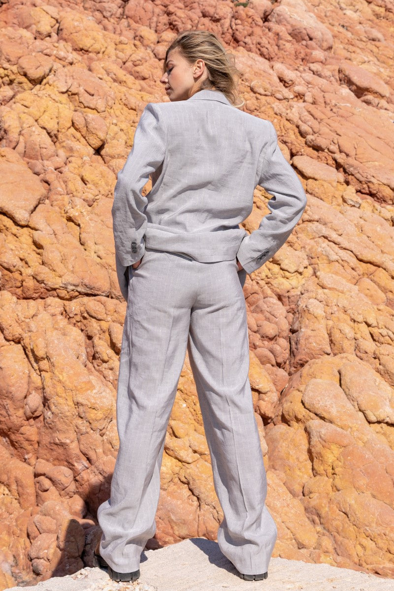 Light Grey Linen Trousers