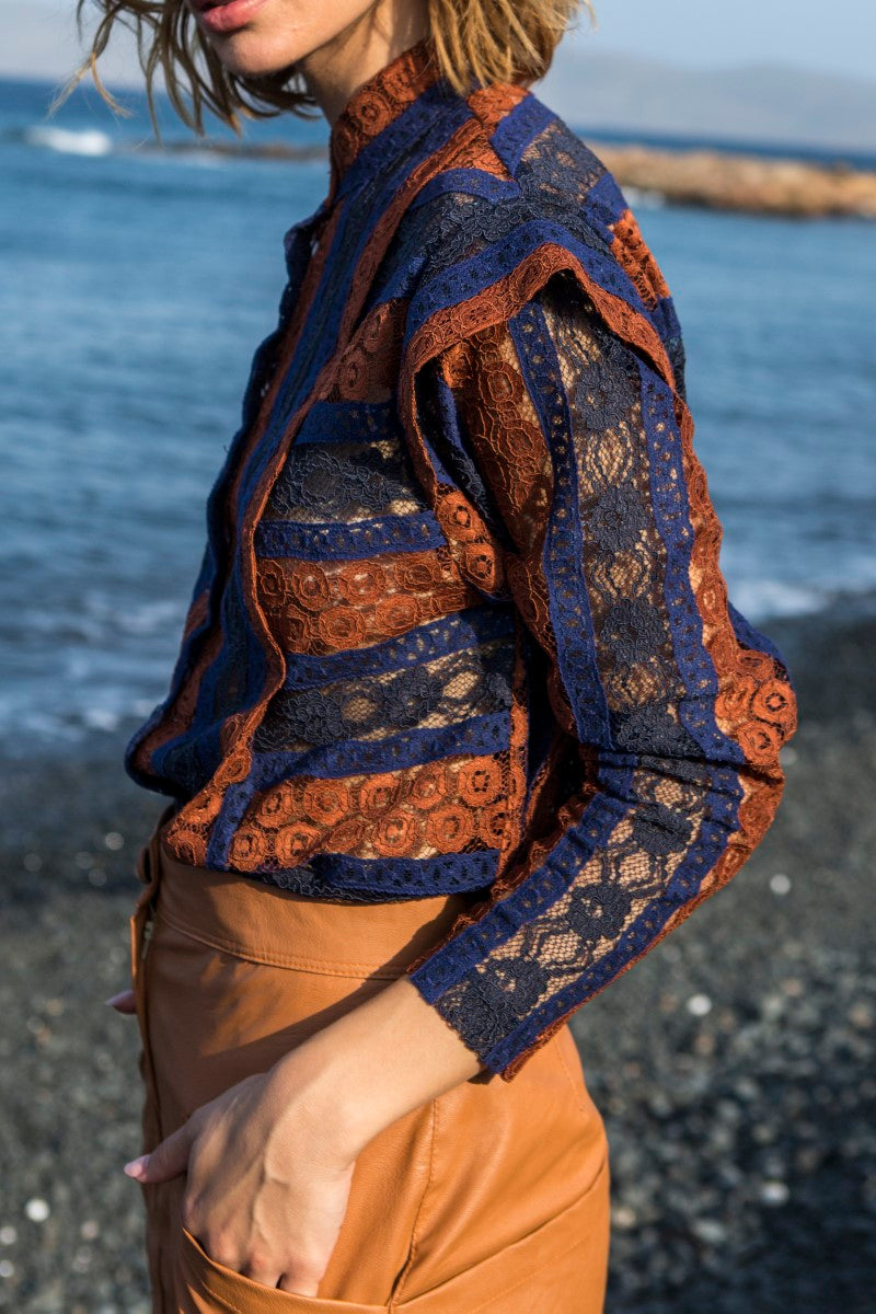 Blue Lace Shirt