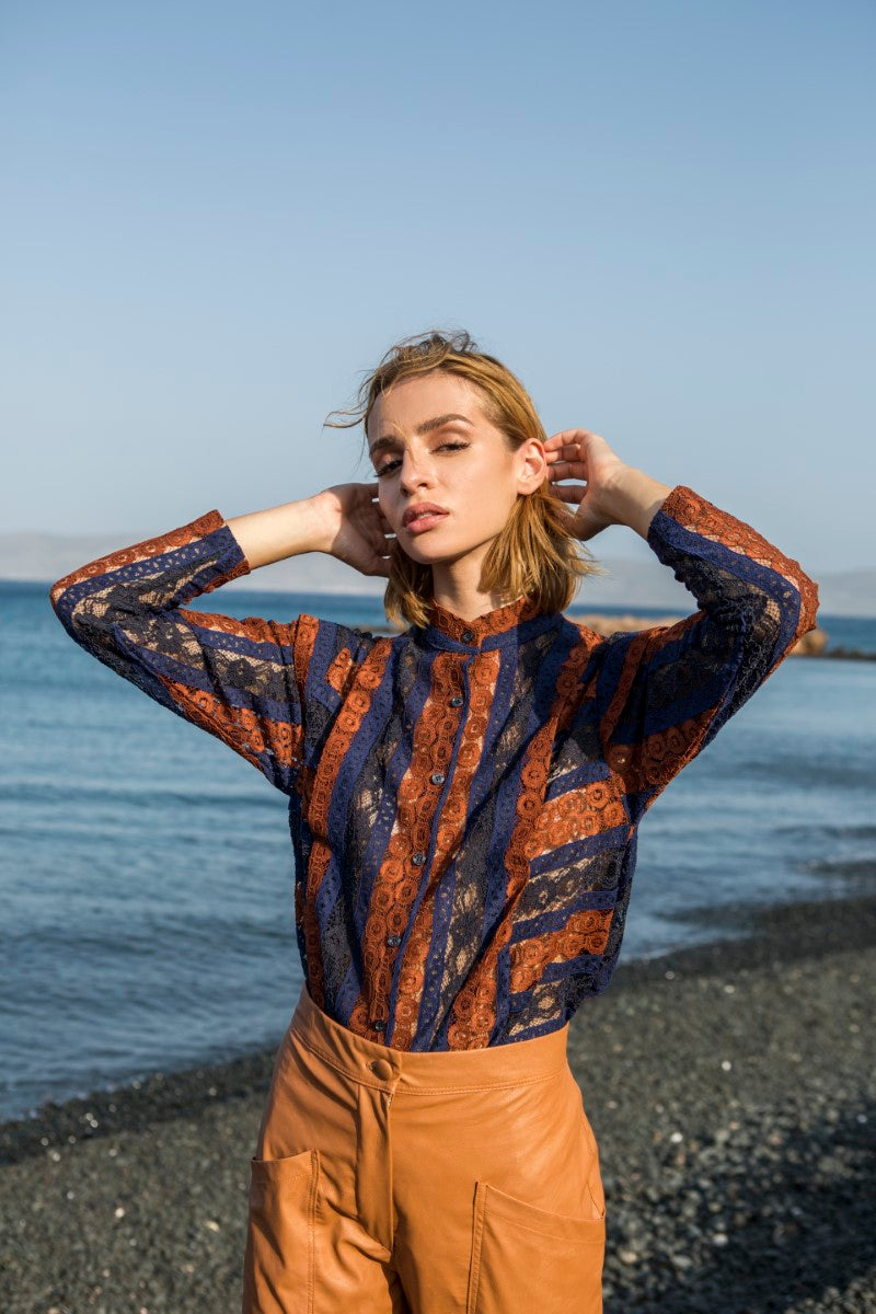 Blue Lace Shirt