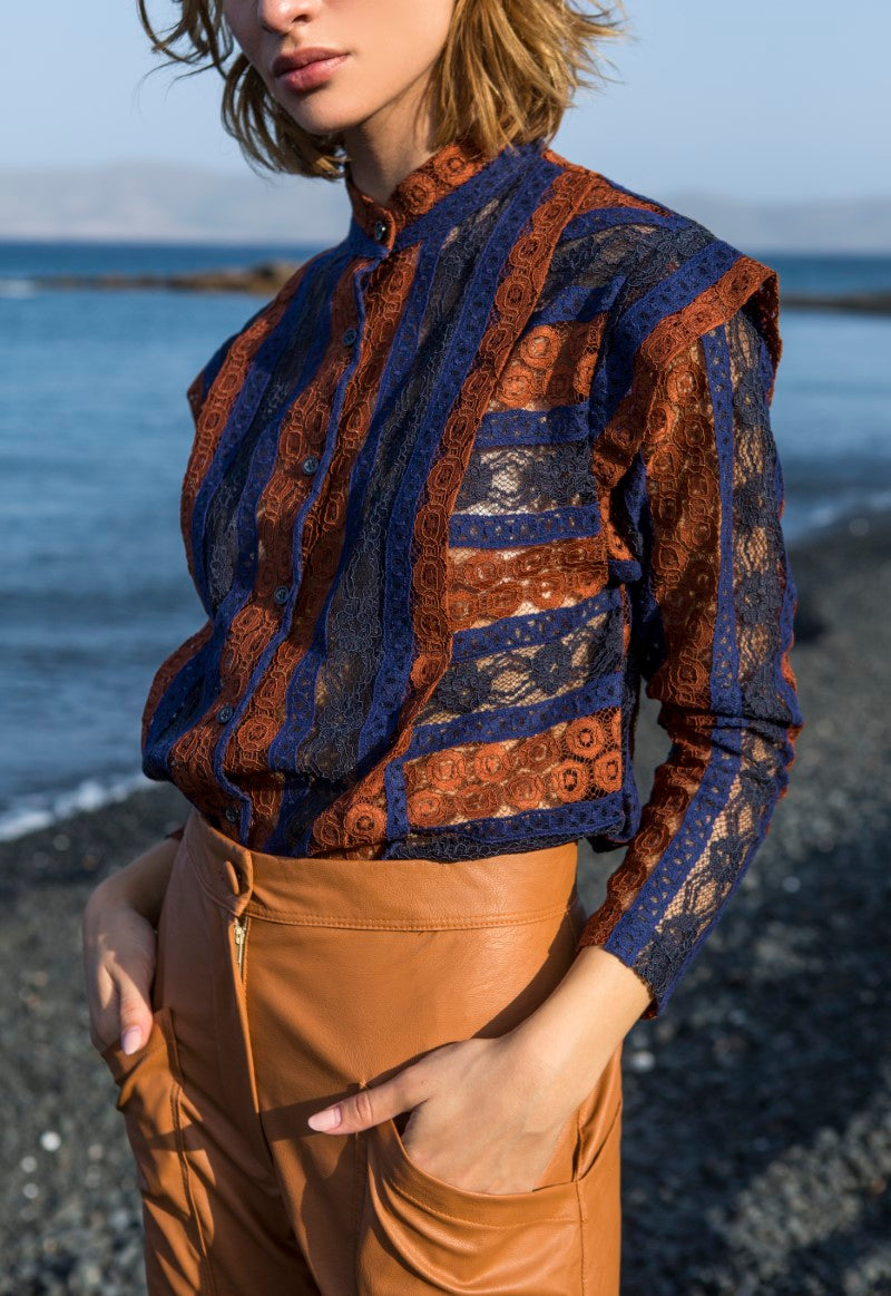 Blue Lace Shirt