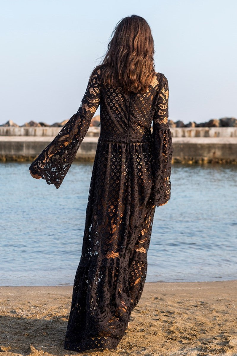 Black Maxi Lace Dress