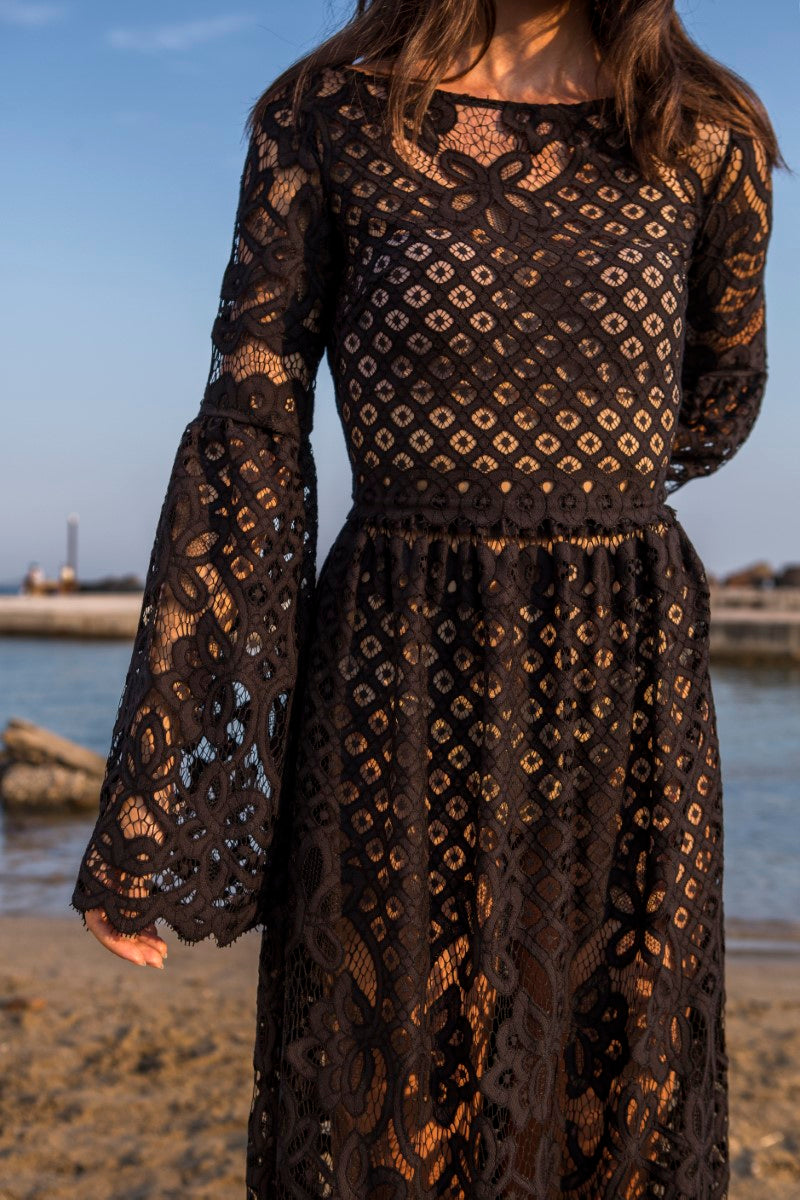Black Maxi Lace Dress