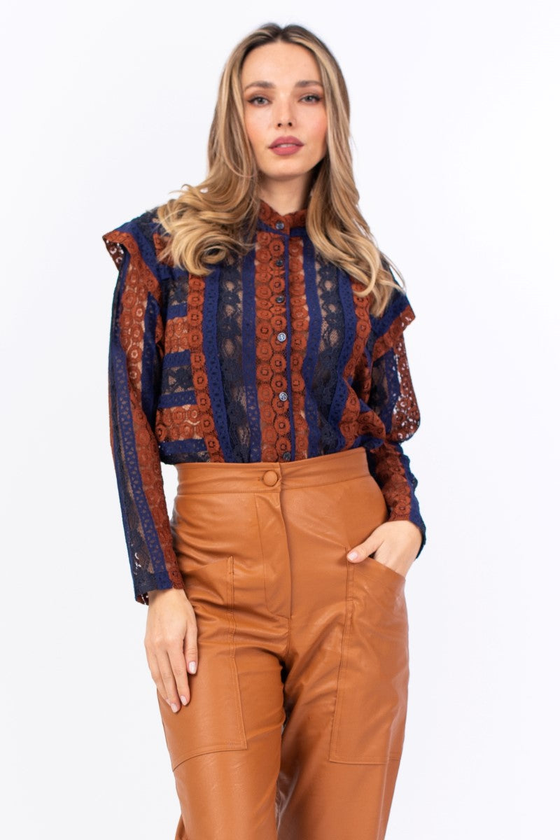 Blue Lace Shirt