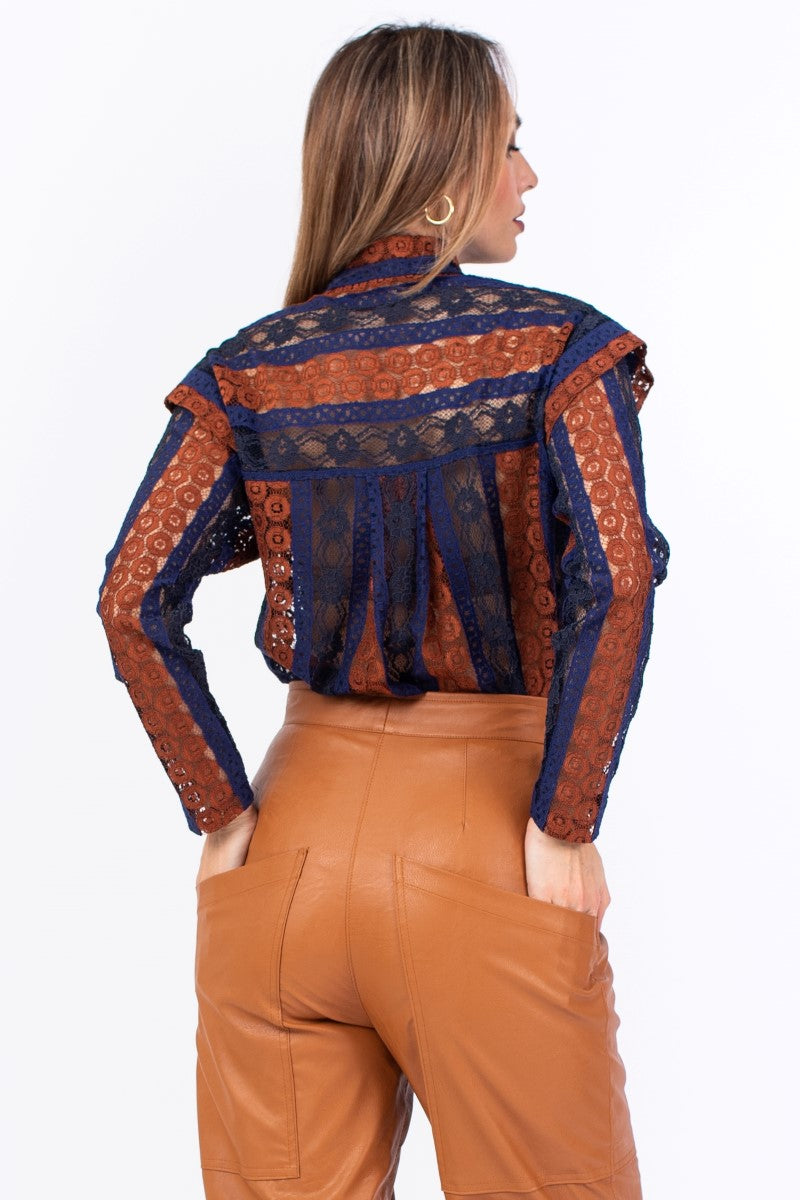 Blue Lace Shirt