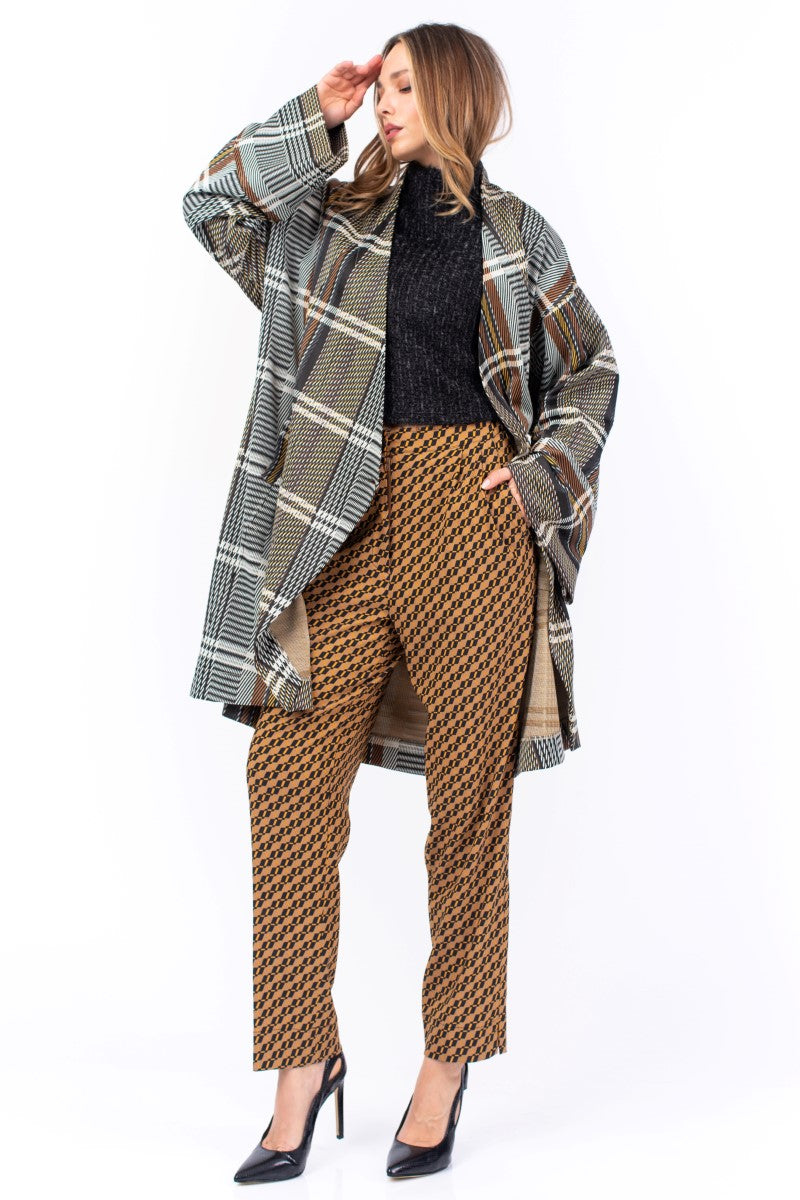 Grey Striped Kimono