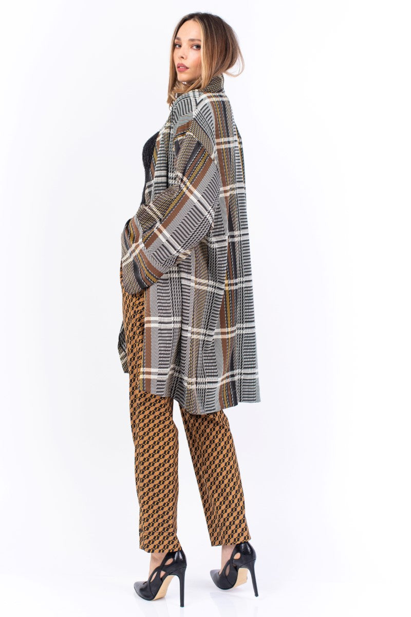 Grey Striped Kimono