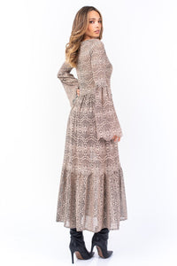 Boho Lace Dress With Bell Sleeves