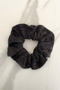 Dark Grey Knit Scrunchie