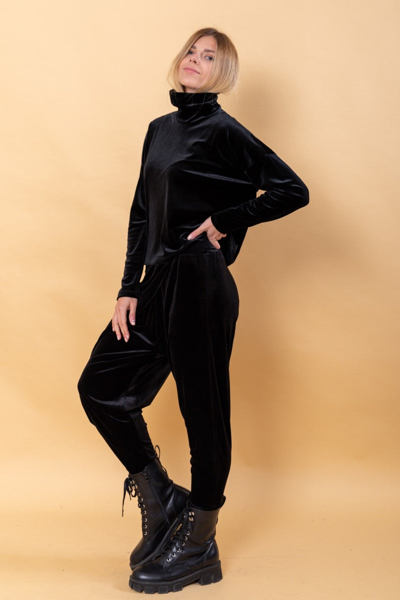 Black velvet cheap sweater