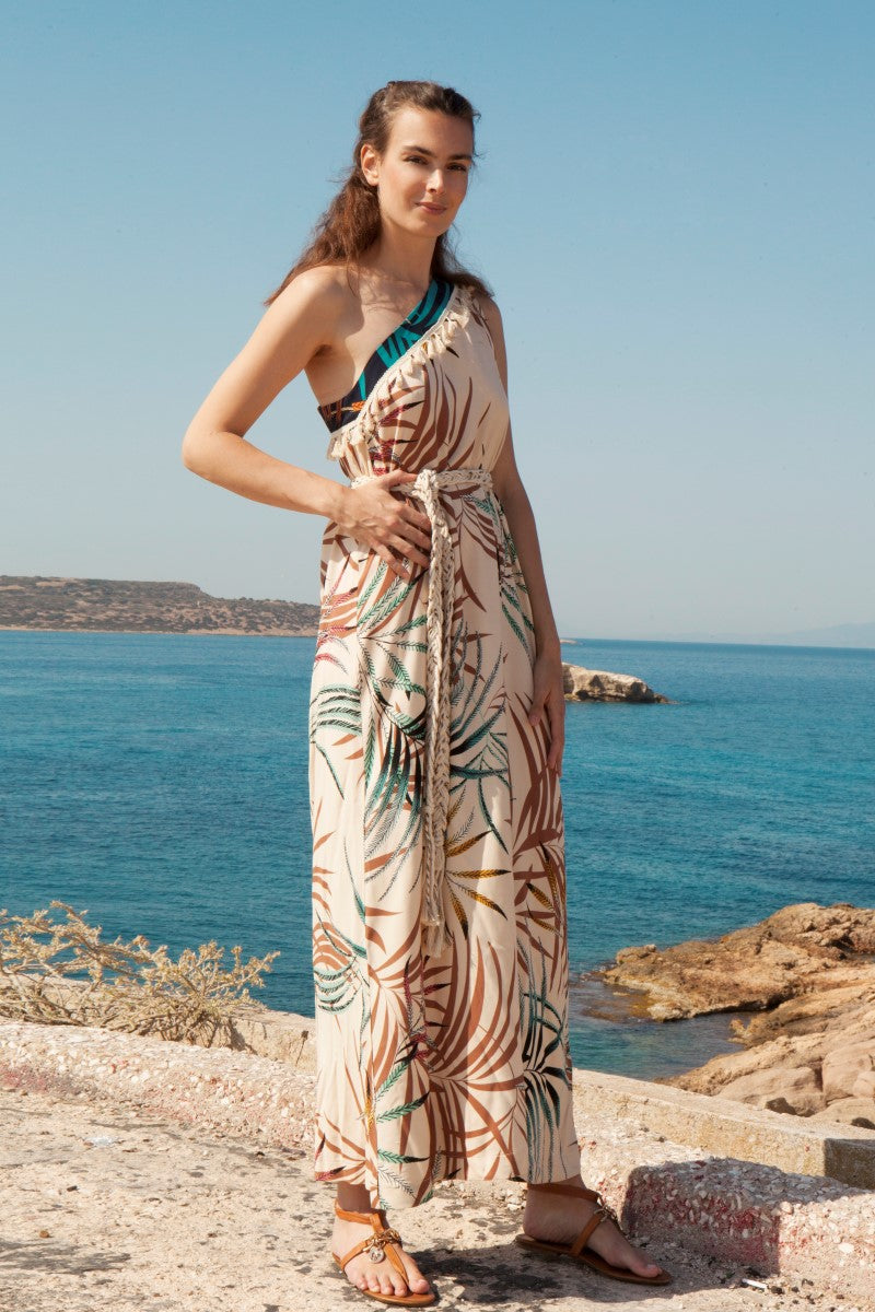 Beach dress with shop tassels