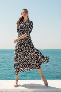 Blue Floral Maxi Dress
