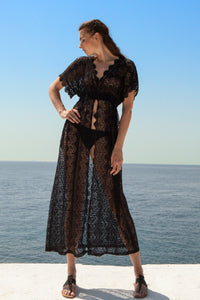 Black Beach Kaftan Dress