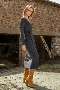 Dark Grey Knit Dress