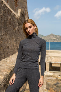 Dark Grey Turtleneck Sweater