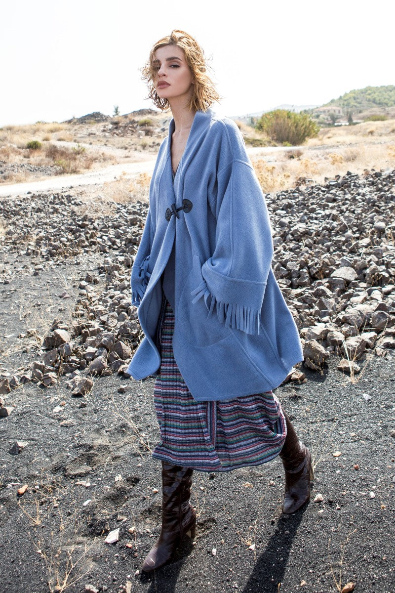 Chambray Denim Fleece Jacket