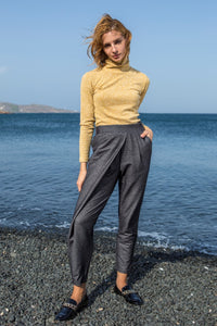 Grey High-Waisted Pants