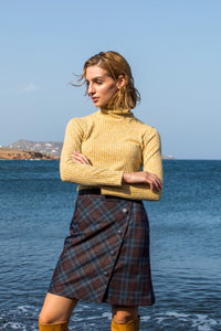 Yellow Mustard Knit Turtleneck Sweater