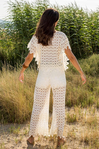 Cream Lace Co-ord Pants