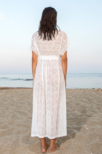 White Beach Kaftan Dress