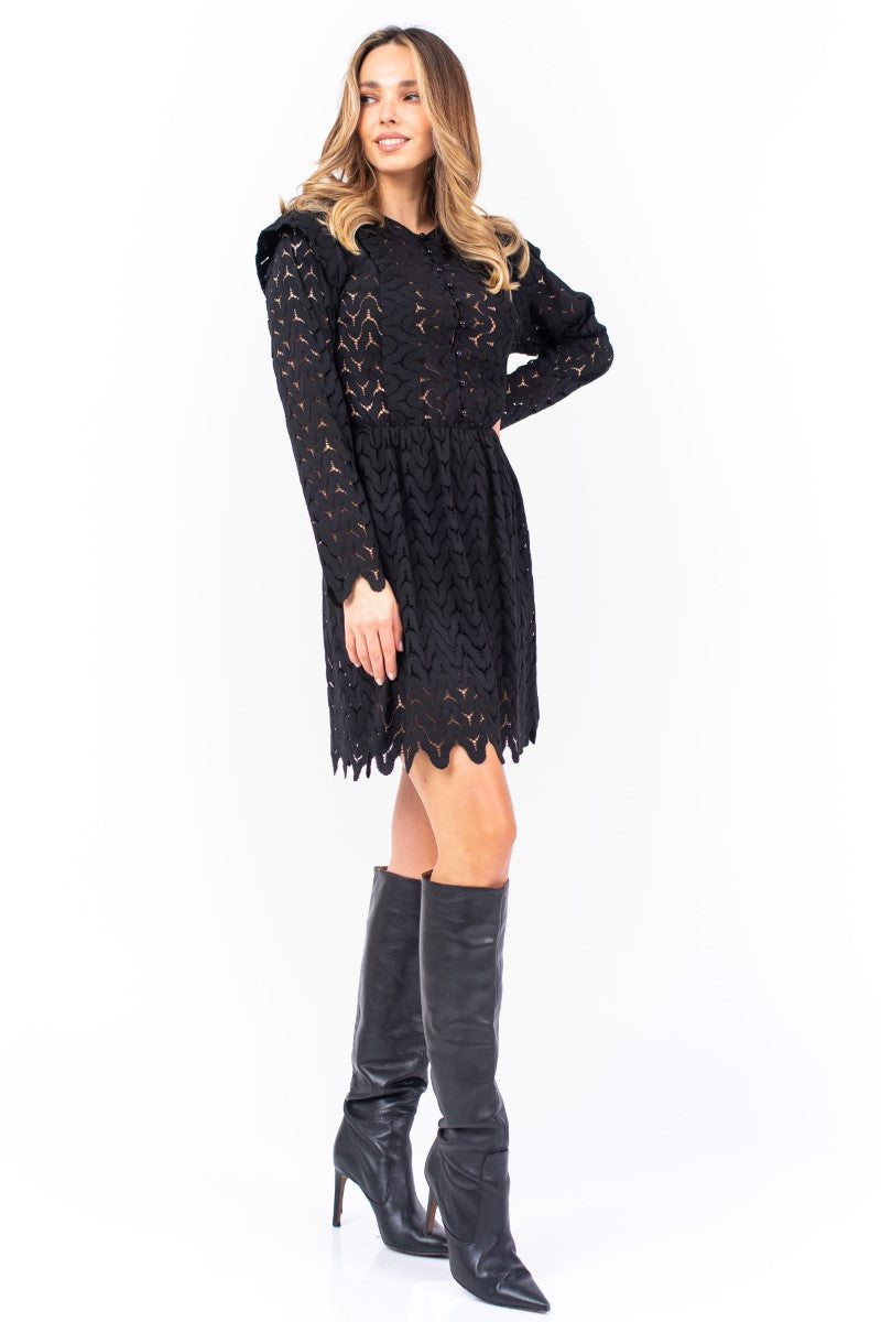 Black Lace Mini Dress