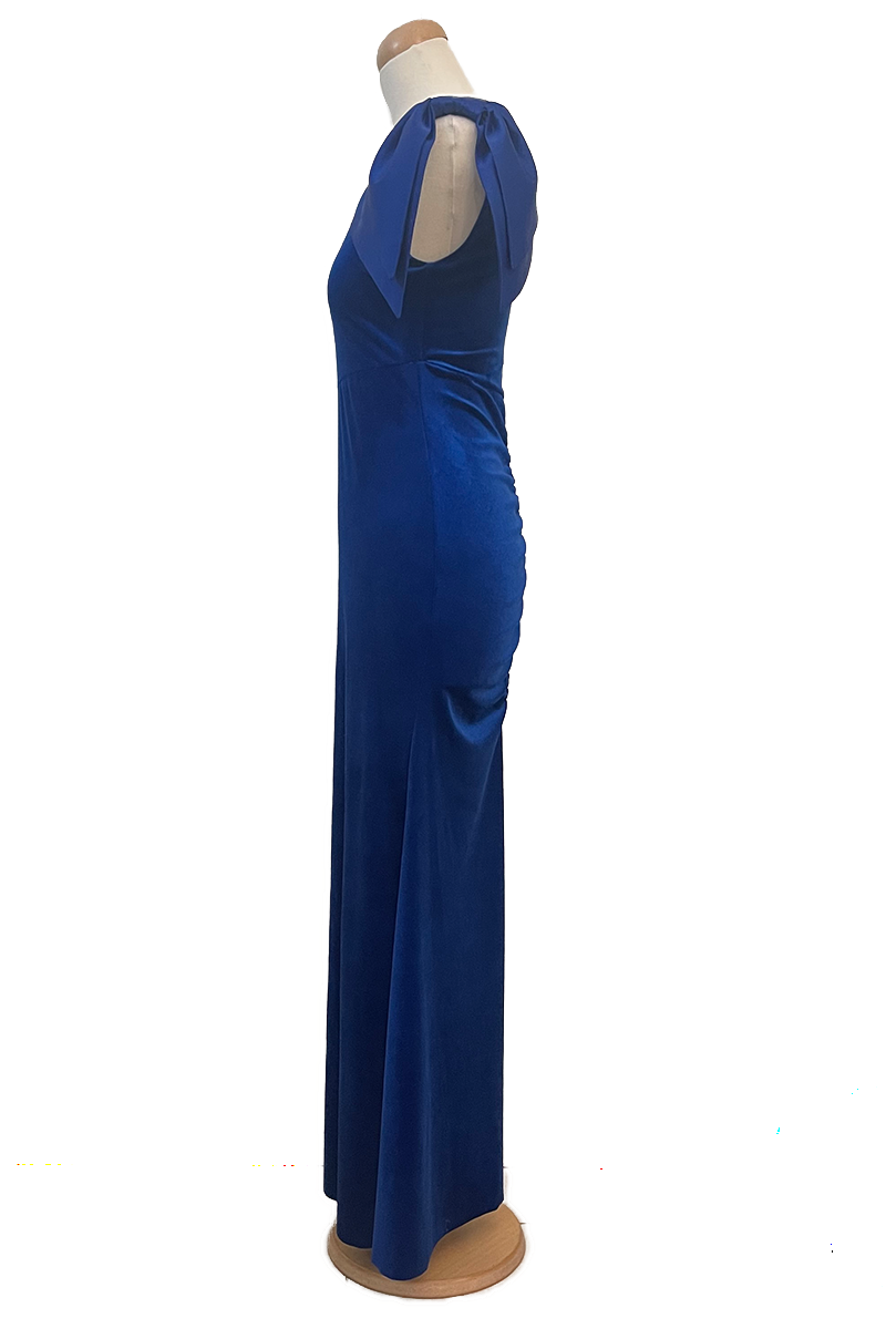 Velvet One Shoulder Dress With High Slit victoriahaitoglou.com Velvet One Shoulder Dress With High Slit victoriahaitoglou.com